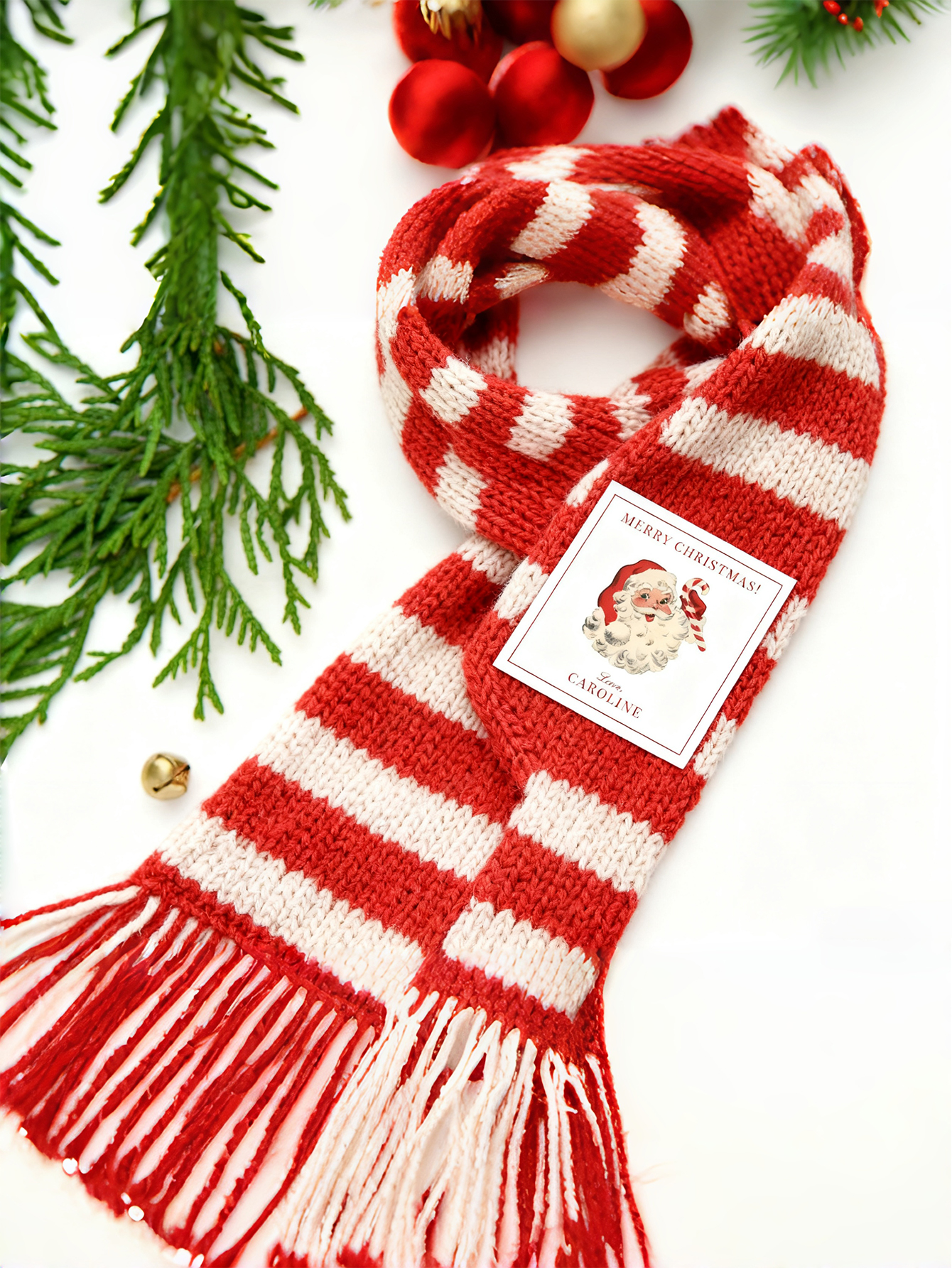 Personalized Vintage Santa Claus Stickers